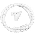 thumbnail image 1 of New 1\.5/2M Cable Wire Organizer Spiral Tube Cable Winder Cord Flexible Management Wire Storage Pipe White 10mm*2m+clip 10mm, 1 of 9