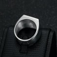 thumbnail image 6 of New Vintage Men's 14K White Gold ring Special Design knight fashion Ring For Men Chic Fancy Jewelry, 6 of 7