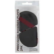 Equate Ultra Soft Precision Powder Puffs for Loose and Pressed Makeup, 2 Count, Black