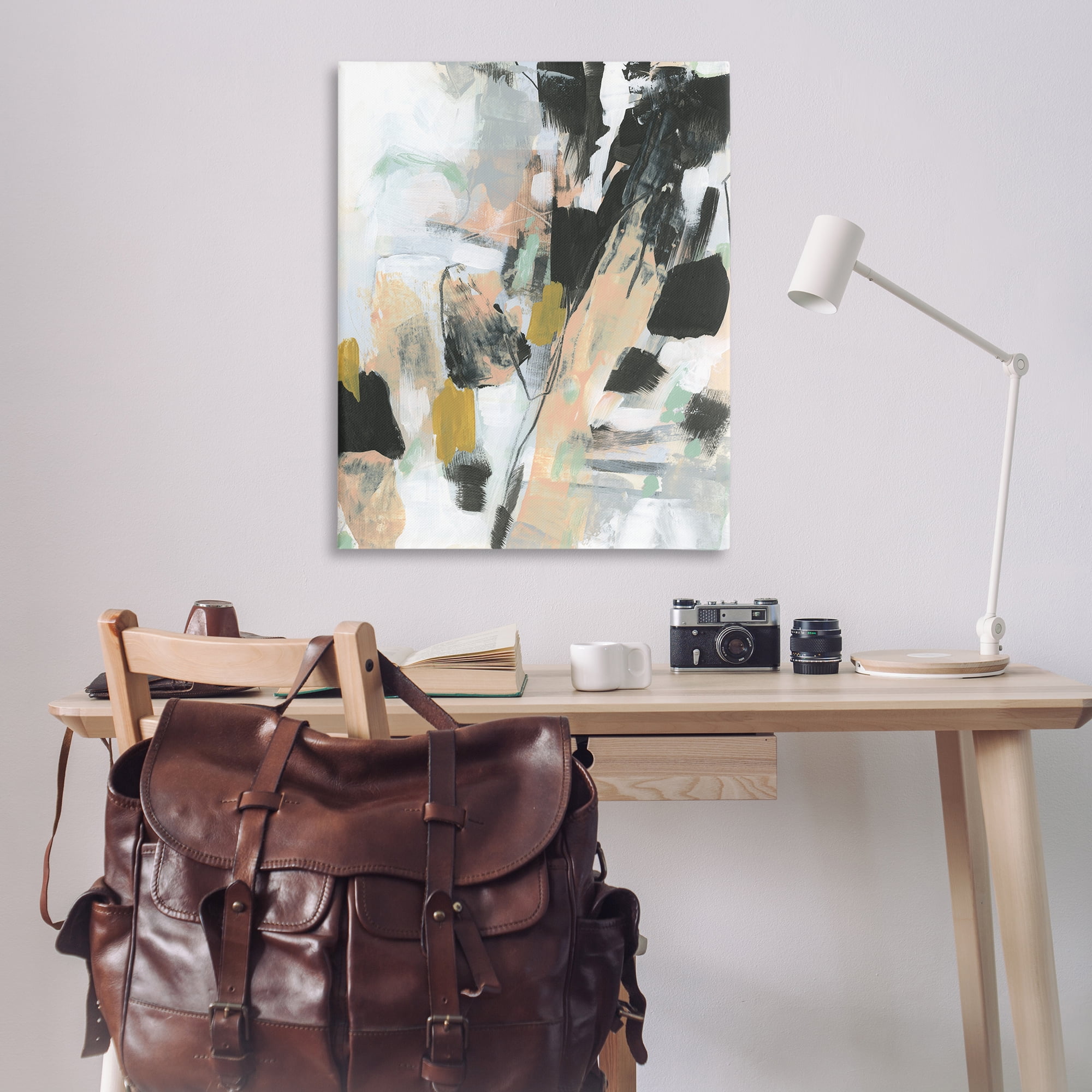 Stupell Industries Abstract Paint Streaks Abstract Painting Wrapped Canvas Art Print Wall Art, 36 x 48