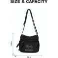 thumbnail image 4 of Sunyuer Women Vintage Washed Denim Mini Crossbody Bag, Cute Cat Embroidery Multi Zipper Pockets Casual Jean Shoulder Purse, Adjustable Strap Lightweight Trendy Daily Messenger Bag, 4 of 8