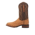 thumbnail image 3 of Dan Post Men's Kershaw Exotic Ostrich Skin Western Boot Broad Square Toe Tan 11 D(M) US, 3 of 5