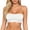 White, variant on Womens Strapless Bandeau Tube Tops Stretchy Basic Scolid Corol Non-Padded Going Out Summer Shirts Crop Tank Top