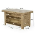 thumbnail image 4 of Tribesigns 55" Kitchen Island with Storage, Farmhouse Stationary Island Table Counter Height Bar Table, Light Brown, 4 of 7
