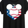 thumbnail image 3 of Disney - Americana - Mickey Baseball Flag Diamond - Women's Oversized T-Shirt, 3 of 5