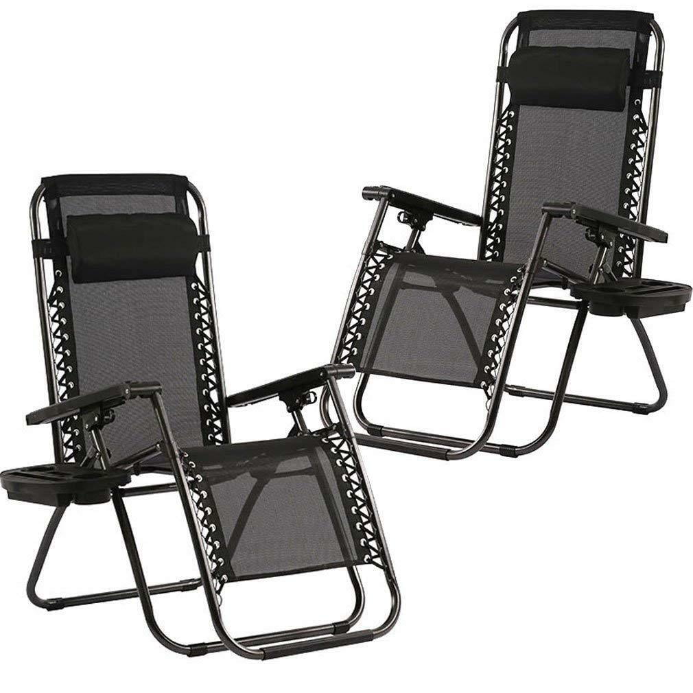 SET of 2 Chairs Zero Gravity Lounge Outdoor Yard Patio Garden Folding Chair NEW 