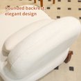 thumbnail image 6 of CQSXDA Velvet Accent Chair with Solid Wood Legs for Bedroom and Living Room, Armless Reading Chair, White, 6 of 13