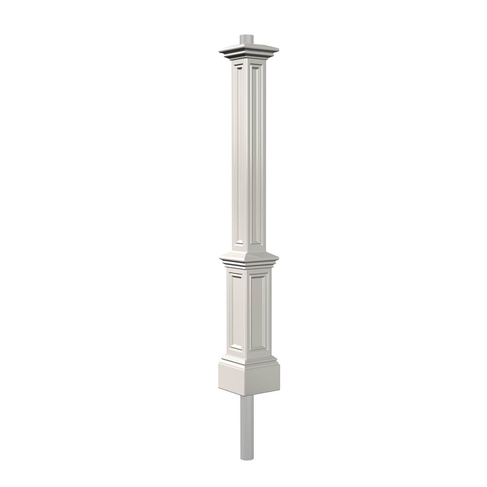Signature Lamp Post W Mount In White, Solar Lamp Post With Address Signature