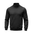 thumbnail image 3 of Zvmxot Fleece Turtleneck Sweatshirt for Men Pullover Solid Casual Sweatshirts Fall Winter, 3 of 6