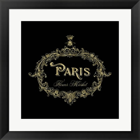 Paris Flower Market In Gold by Tina Lavoie, Framed Wall Art, 19.5W x (Best Outdoor Markets In Paris)