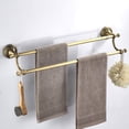 thumbnail image 2 of CATPAN antique brass towel bar,Adjustable Expandable Vintage Brass Towel Bar, 15.2-27.8 Inch Wall Mount, Antique Brass Bathroom Accessories, 2 of 18