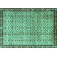 thumbnail image 1 of Ahgly Company Machine Washable Indoor Rectangle Persian Turquoise Blue Traditional Area Rugs, 3' x 5', 1 of 4
