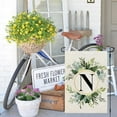 thumbnail image 2 of Crowned Beauty Monogram Letter N Garden Flag Floral 12x18 Inch Double Sided for Outside Small Burlap Family Last Name Initial Yard Flag CF776-12, 2 of 13