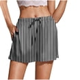 thumbnail image 1 of Pantalones cortos de poliéster para mujer, informales, con cintura elástica y estampado cómodo., 1 of 5