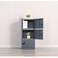 thumbnail image 2 of MECOLOR -Metal Vertical Small Locker with Padlock latch 3 Compartment file cabinet, 2 of 9