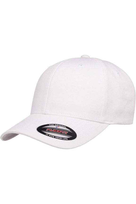 Men's Cotton Twill Fitted Cap, White,, White, Size Small/Medium