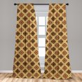 thumbnail image 5 of Ambesonne Oriental Curtains, Inspirations, Pair of 28"x95", Pale Coffee Cinnamon, 5 of 5