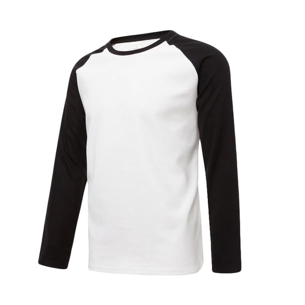 pstuiky mangas largas para hombre, Blusa informal de manga larga con cuello redondo y bloques de color para hombre salir tops xxl