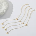thumbnail image 4 of Turandoss Dainty Layered Initial Charm Bracelet, 4 of 6