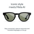 thumbnail image 3 of Ray-Ban Meta (Gen 2), Headliner, Shiny Black, Green Lenses | Smart AI Glasses, Camera, Audio, Video, 3 of 8