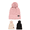 PINK, variant on Heat Women's Sherpa Lined Knit Hat, Black