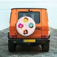 thumbnail image 6 of Fuzoiu Donut Print Universal Spare Tire Cover with Buckle Strap, Waterproof Wheel Covers for Jeep, Trailer, RV, Truck and All Car-14 inch, 6 of 6