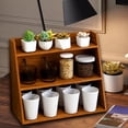 thumbnail image 6 of 3 Tier Vintage Display Shelf Desk Organizer Display Stand Retro Tabletop Dresser Rack Wooden Home Office Desktop Storage Rack Large, 6 of 8