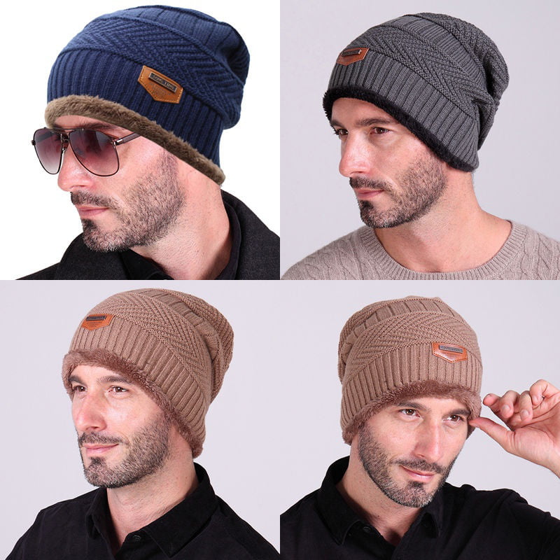 Men & Women Slouch Design Beanie Baggy Winter Ski Cap Skull Crochet Knit Hat 