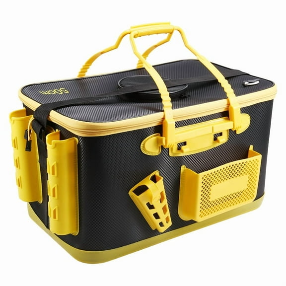 Multifunctional Fishing Bucket EVA, Bait Reel Lure, Live Fish Storage, Waterproof Tackle Box for Fishing Accessories A
