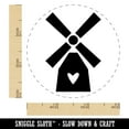 thumbnail image 2 of Windmill with Heart Netherlands Holland Rubber Stamp for Scrapbooking Crafting Stamping - Small 3/4 Inch, 2 of 7