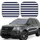 thumbnail image 1 of Balery Navy Blue And White Stripes Parasol para parabrisas de coche de 2 piezas | Parasol plegable para parabrisas delantero de coche para la mayoría de sedanes-Medium, 1 of 5