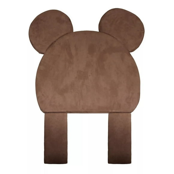 Cabecera Suave Oso Acolchonada Recamara Niño Niña Individual Cafe