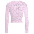 thumbnail image 5 of EDFBUYKRS Blouses for Women Casual Long Sleeve Shirts Dressy Hollow Out Lace Button Tops Fall Lightweight Pullover L, 5 of 5