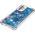 thumbnail image 4 of Case for Galaxy S24 FE,Flowing Bling Liquid Hearts Sparkle Moving Glitter Quicksand Waterfall Anti-Fall Protective Girls Women Phone Case for Samsung Galaxy S24 FE 5G,2024 (Blue), 4 of 14