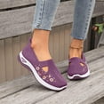 thumbnail image 5 of YOUYEDIAN Womens Orthopedic Shoes Arch Support Golf Shoes Breathable Slip on Non Slip Server Shoes Mesh Stretch Soft 2026 Orthopedic Shoes (Purple), 5 of 6