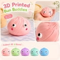 thumbnail image 2 of 3D Printed Dumpling Fidget Toy Stress Relief Dim Sum Bao Collectible Desktop Figurine Sensory Toy for Office and School, 2 of 5