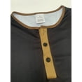 thumbnail image 3 of Men’s Short Sleeve Polo Shirt Casual Slim Fit Shirts Contrast Color Patchwork T Shirts Tops Black XL, 3 of 6