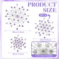 thumbnail image 3 of Purple Metal Starburst Wall Sculpture Set of 4 for Living Room Bedroom Entryway, 3 of 7