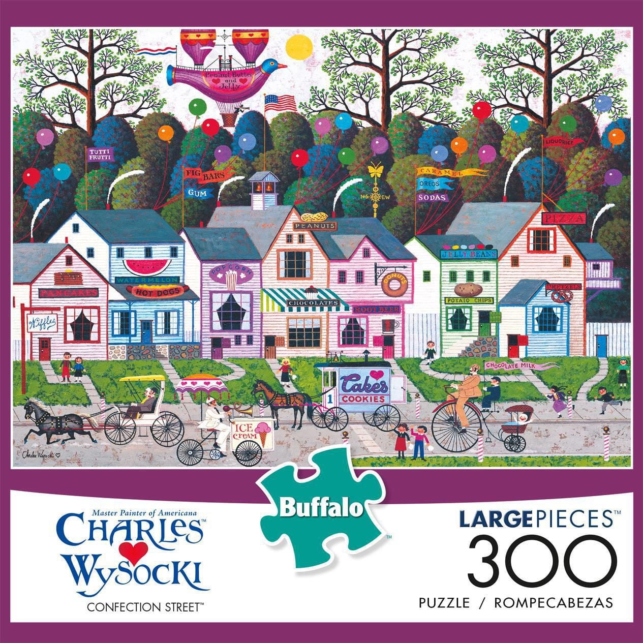 Buffalo Games - Charles Wysocki - Confection Street - 300 Piece Jigsaw Puzzle