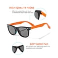 thumbnail image 2 of Flexible Kids Sunglasses Polarized Unbreakable Toddler Sun Glasses for Baby Boys and Girls UV400 with Case, Age 2-8 (Black/Orange), 2 of 8
