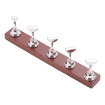 Unique Bargains 1 Set Durable Rectangular Nail Display Stand for Nail DIY Silver Tone