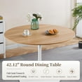 thumbnail image 5 of Miniyam 42" Round Pedestal Dining Table for 4-6, Small Kitchen Table with Wood Top, Oak, 5 of 8