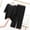 Black, variant on 2 Pieces Pajamas Set for Women 3/4 Sleeve Sleepwear Long Pants Casual Modal Pajamas Lounge Sets