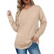 thumbnail image 1 of Pntutb Moda Mujer Otoño Invierno Sólido Cuello Redondo Jersey Manga Larga Tops Pntutb Pntutb-2692, 1 of 6