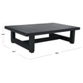 thumbnail image 5 of SAFAVIEH Couture Montford Outdoor Patio Aluminum Coffee Table, Black, 5 of 12