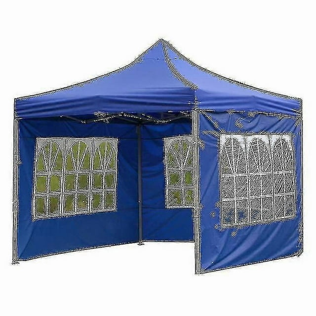 (Bleu)Tente de Fête Pliable Imperméable Toile de Pluie Extérieure