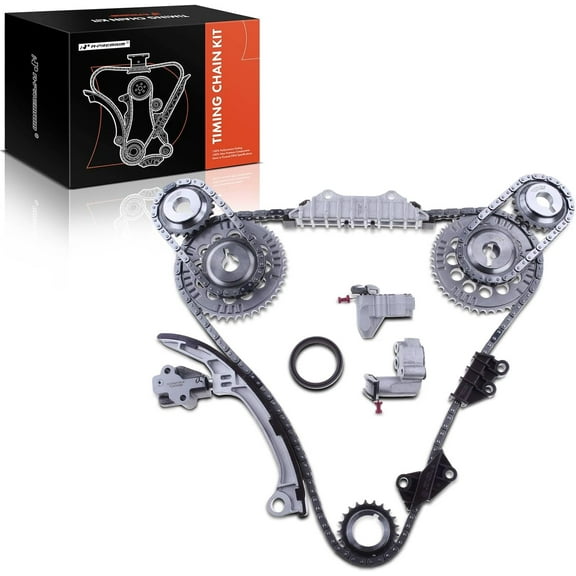 A-Premium Engine Timing Chain Kit W/Tensioner & Guide Rail & Sprocket & More [fits DOHC, 6Cyl 3.0L, VQ30DE] Compatible with Infiniti I30 1996-2001 & Nissan Maxima 1995-2001, Replace# 9-4207, 9-5438