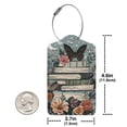 thumbnail image 2 of Rocae Vintage Art Butterfly Flower for Leather Luggage Baggage Tags ID Label Privacy Cover ID Label with Stainless Steel Loop and Address Card, 2 of 5