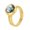 Gold Gray, variant on Women's Round Gemstone Stainless Steel Ring Band Classic Daily Gem Jewelry for Engagement Wedding Gold Gray Size 12