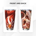 thumbnail image 3 of Salouo Red Leaf Flame Fox Print 20oz Tumbler with Lid,Stainless Steel Vacuum Insulated Tumbler Durable Insulated Coffee Mug Thermal Cup with Splash Proof Sliding Lid-Straw Three-piece Set, 3 of 8